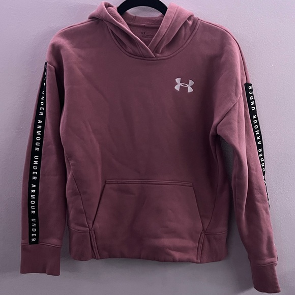 Under Armour Tops - Under Armour Dusty Rose Pullover Hoodie Sweatshirt